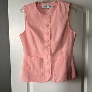 Endless Rose Pink Sleeveless Button-Up Top